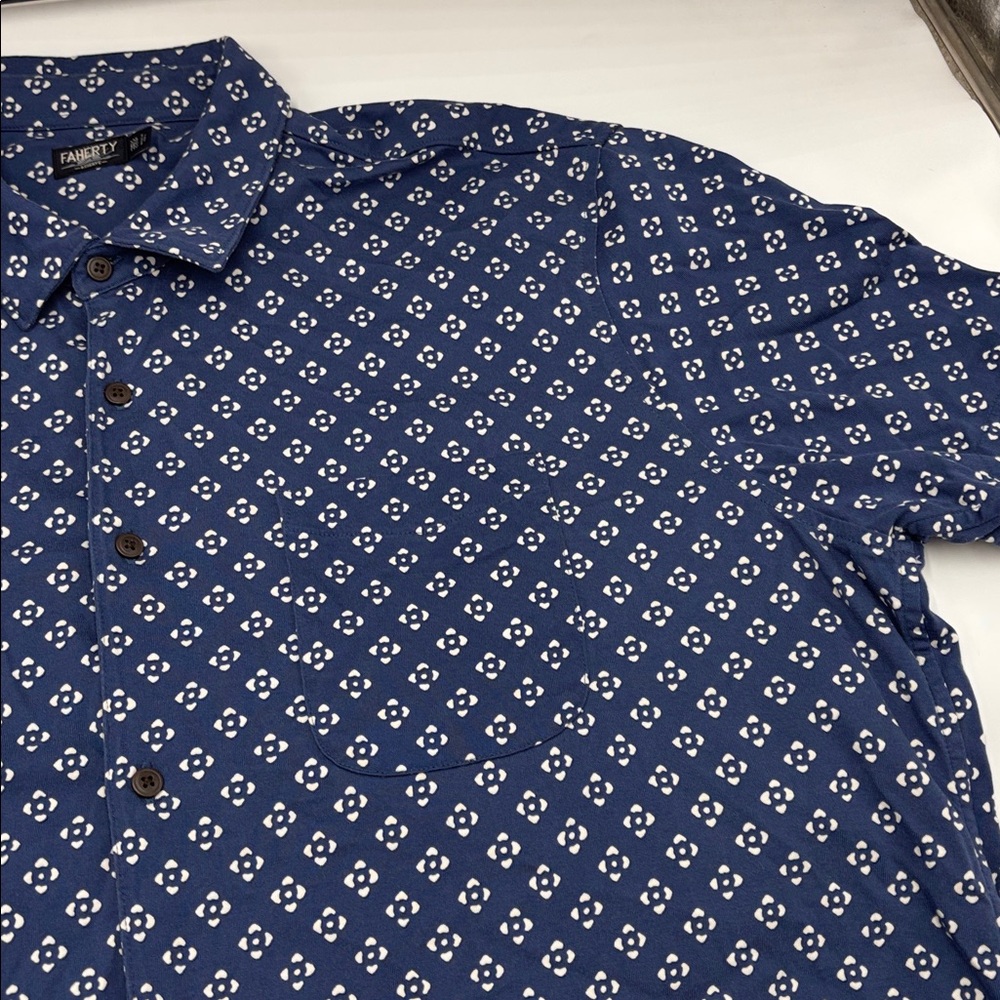 Faherty Cotton Patterned Button-Down Shirt - image 2